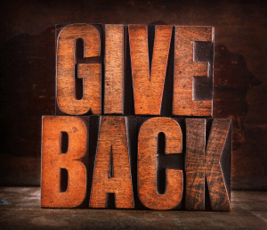 Give Back to those who helped you